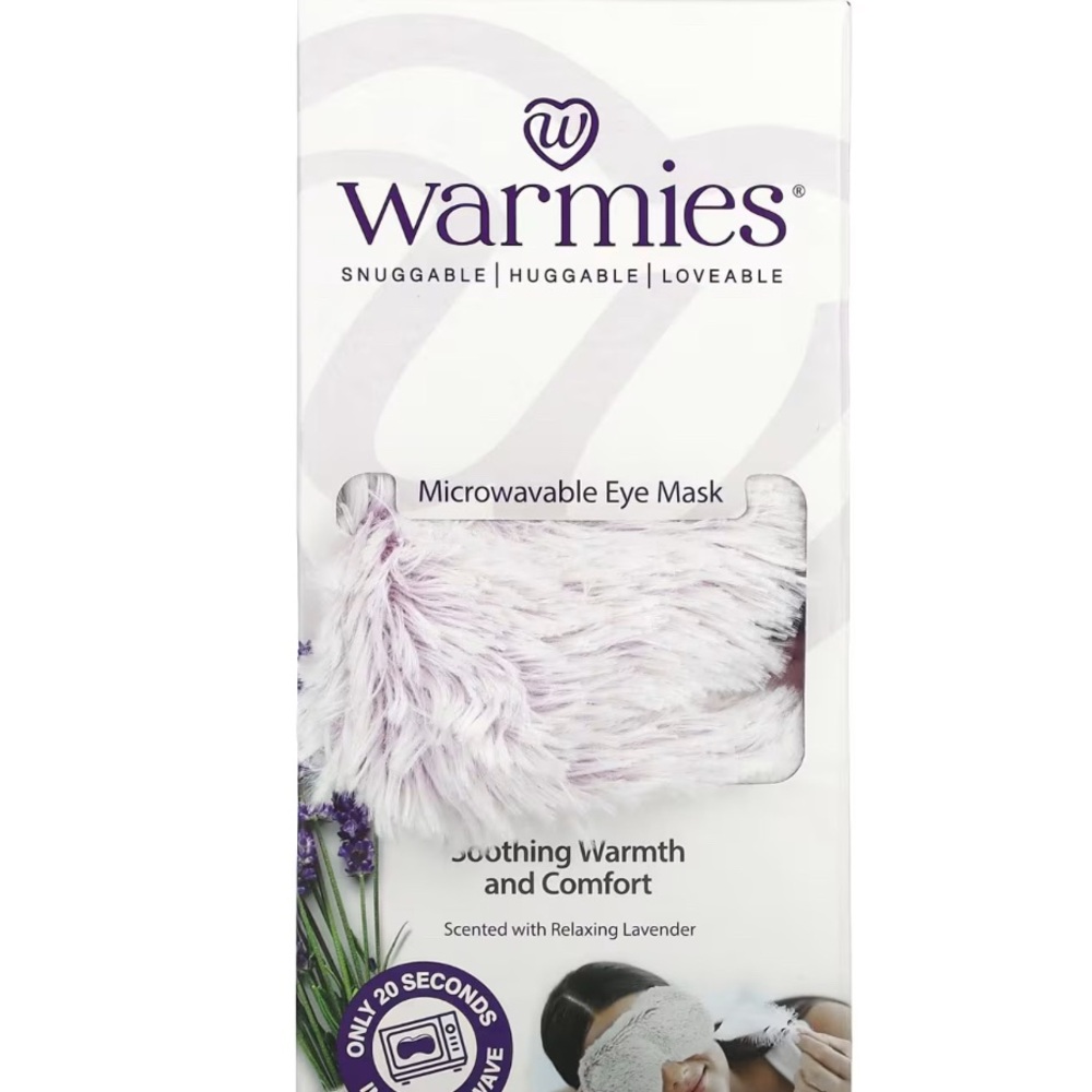 Warm Microwavable Eye Mask in Soft Gray